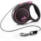 flexi® Black Design XS Rope 3 m Black/Pink Roll Lead for Dogs up to 8 kg