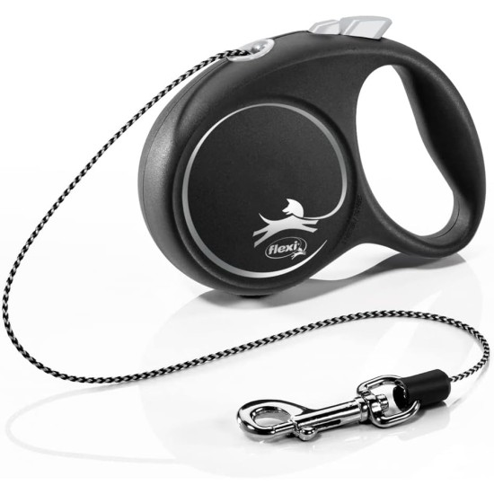 flexi® Black Design XS Rope 3 m Black/Silver Roll Lead for Dogs up to 8 kg flexi® Black Design XS Rope 3 m Black/Silver Roll Lead for Dogs up to 8 kg