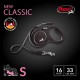 flexi CL10T5.250.S New Classic Tape Retractable Leash, Black, Small/16'