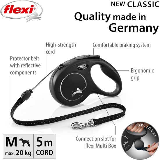 flexi Classic M Lead, Up To 25 kg, 5 m, Black flexi Classic M Lead, Up To 25 kg, 5 m, Black