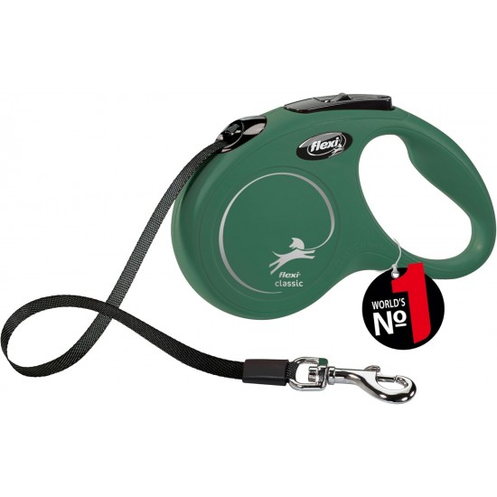 flexi Classic S 5 m Olive Green Roll Lead for Dogs up to 15 kg flexi Classic S 5 m Olive Green Roll Lead for Dogs up to 15 kg