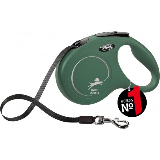 flexi Classic S 5 m Olive Green Roll Lead for Dogs up to 15 kg flexi Classic S 5 m Olive Green Roll Lead for Dogs up to 15 kg