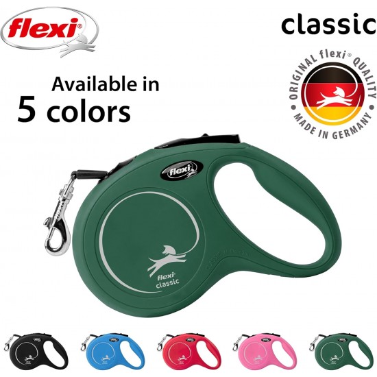 flexi Classic S 5 m Olive Green Roll Lead for Dogs up to 15 kg flexi Classic S 5 m Olive Green Roll Lead for Dogs up to 15 kg
