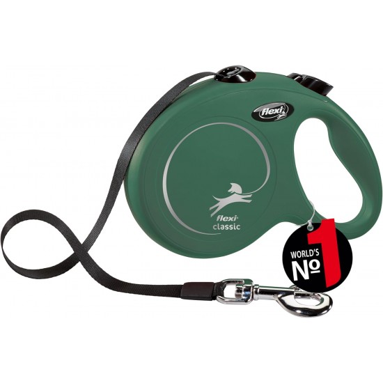 flexi Classic S 5 m Olive Green Roll Lead for Dogs up to 15 kg flexi Classic S 5 m Olive Green Roll Lead for Dogs up to 15 kg