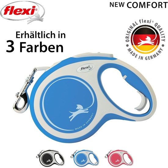 flexi® Comfort L Belt 5 m Blue Roll Lead for Dogs up to 60 kg flexi® Comfort L Belt 5 m Blue Roll Lead for Dogs up to 60 kg