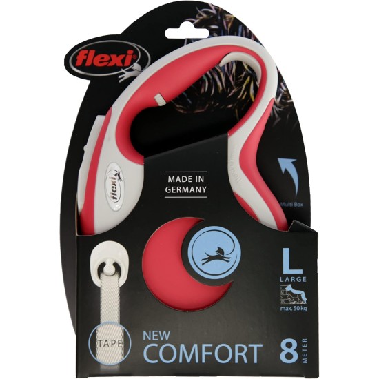flexi® Comfort L Belt 8 m Red Roll Lead for Dogs up to 50 kg flexi® Comfort L Belt 8 m Red Roll Lead for Dogs up to 50 kg