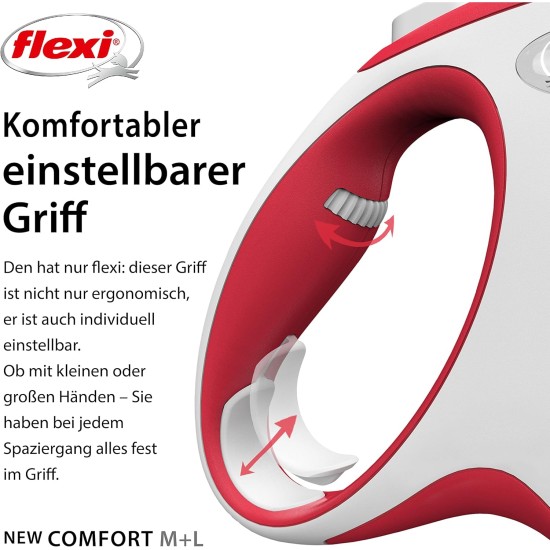 flexi® Comfort L Belt 8 m Red Roll Lead for Dogs up to 50 kg flexi® Comfort L Belt 8 m Red Roll Lead for Dogs up to 50 kg