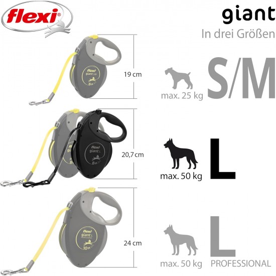 flexi Giant Professional L belt 10 m for dogs up to 50 kg flexi Giant Professional L belt 10 m for dogs up to 50 kg