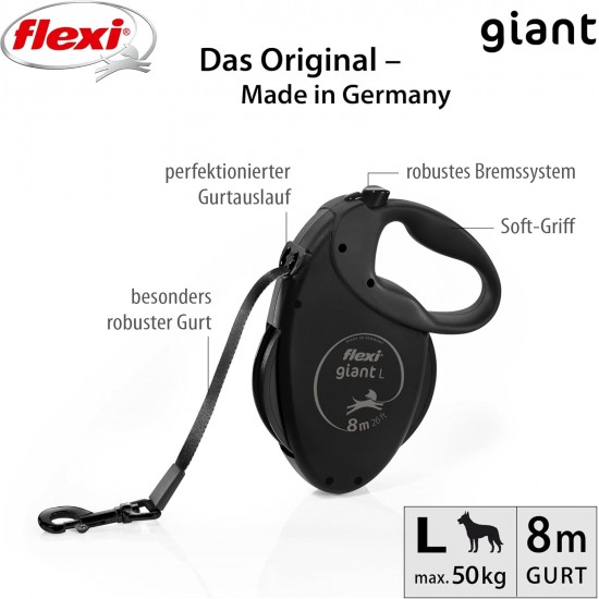 flexi Giant Professional L belt 10 m for dogs up to 50 kg flexi Giant Professional L belt 10 m for dogs up to 50 kg