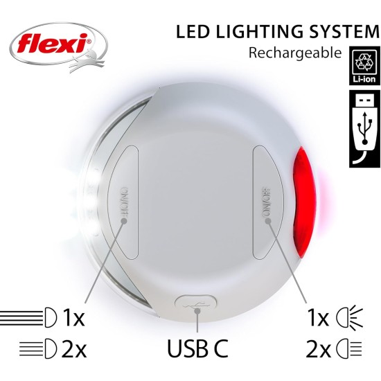 flexi® LED Lighting System (USB), Light Grey, Accessory for flexi® Retractable Leads flexi® LED Lighting System (USB), Light Grey, Accessory for flexi® Retractable Leads