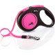 flexi® Neon M Strap 5 m Black Neon Pink Strap Reflective Side Panel Roll Lead for Dogs up to 25 kg