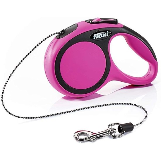flexi® Neon M Strap 5 m Black Neon Pink Strap Reflective Side Panel Roll Lead for Dogs up to 25 kg flexi® Neon M Strap 5 m Black Neon Pink Strap Reflective Side Panel Roll Lead for Dogs up to 25 kg