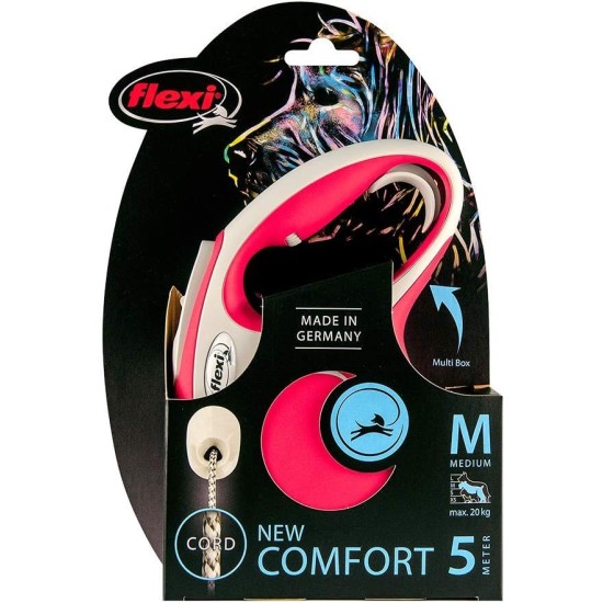 flexi® Neon M Strap 5 m Black Neon Pink Strap Reflective Side Panel Roll Lead for Dogs up to 25 kg flexi® Neon M Strap 5 m Black Neon Pink Strap Reflective Side Panel Roll Lead for Dogs up to 25 kg