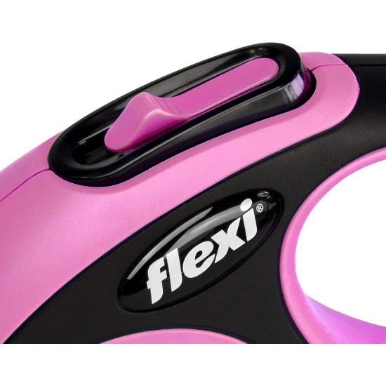 flexi® Neon M Strap 5 m Black Neon Pink Strap Reflective Side Panel Roll Lead for Dogs up to 25 kg flexi® Neon M Strap 5 m Black Neon Pink Strap Reflective Side Panel Roll Lead for Dogs up to 25 kg