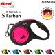 flexi® Neon M Strap 5 m Black Neon Pink Strap Reflective Side Panel Roll Lead for Dogs up to 25 kg