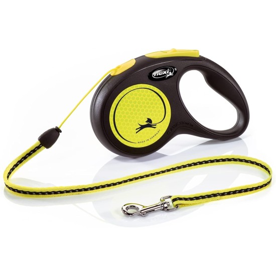 flexi Neon Reflective Cord (S 5 Metres 12 kg) Black/Neon Yellow