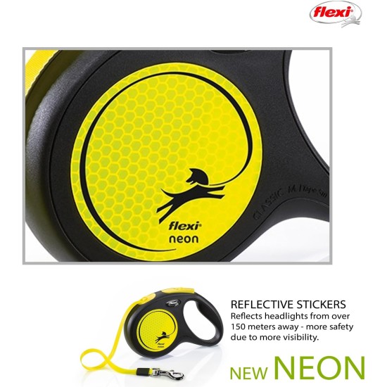 flexi Neon Retractable Dog Lead - 5 m (Large), s flexi Neon Retractable Dog Lead - 5 m (Large), s