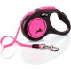 flexi® Neon S Strap 5 m Black Neon Pink Strap Reflective Side Panel Roll Lead for Dogs up to 15 kg