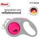 flexi® Neon S Strap 5 m Black Neon Pink Strap Reflective Side Panel Roll Lead for Dogs up to 15 kg