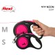 flexi® Neon S Strap 5 m Black Neon Pink Strap Reflective Side Panel Roll Lead for Dogs up to 15 kg