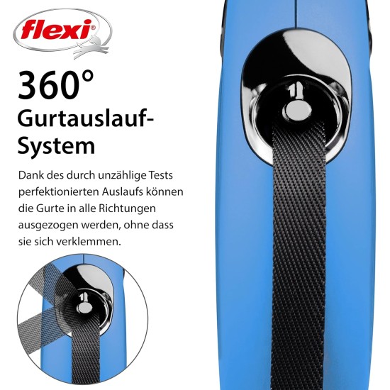 flexi New Classic M Lead For Dogs Up To 25 kg, 5 m, Blue flexi New Classic M Lead For Dogs Up To 25 kg, 5 m, Blue