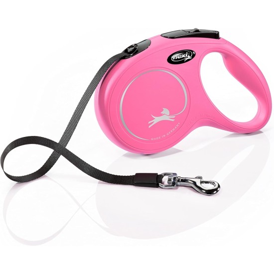 flexi New Classic M Lead For Dogs Up To 25 kg, 5 m, Pink