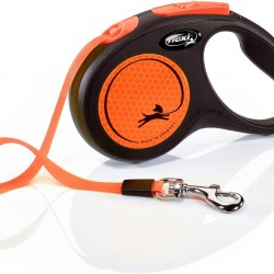 flexi New Comfort Retractable Leash – Orange – S Multi