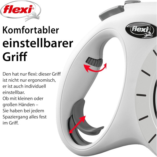 flexi® Select Strap 7 m Black Adjustable between 0-7 m for Dogs up to 25 kg flexi® Select Strap 7 m Black Adjustable between 0-7 m for Dogs up to 25 kg
