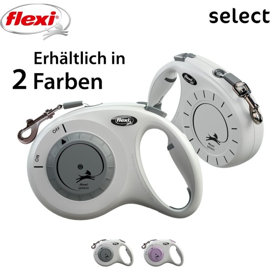 flexi® Select Strap 7 m Black Adjustable between 0-7 m for Dogs up to 25 kg flexi® Select Strap 7 m Black Adjustable between 0-7 m for Dogs up to 25 kg