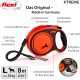 flexi Xtreme L Strap 8 m Black, Extremely Bite-Resistant Orange Strap, Extra Robust Roll Lead for Dogs up to 55 kg flexi Xtreme L Strap 8 m Black, Extremely Bite-Resistant Orange Strap, Extra Robust Roll Lead for Dogs up to 55 kg