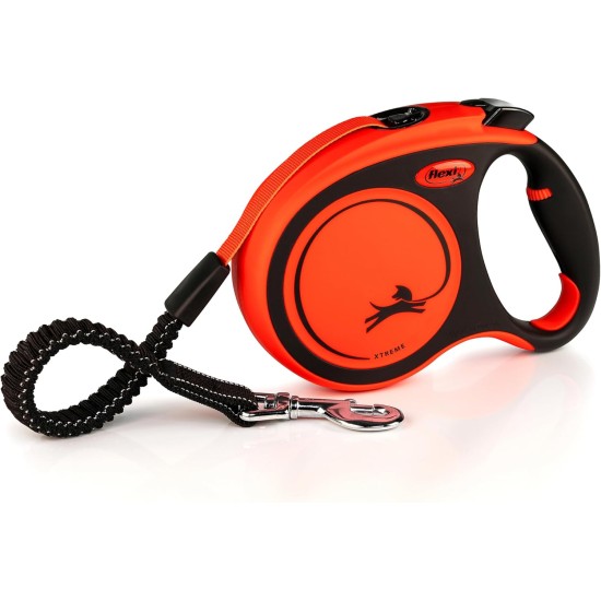 flexi Xtreme Retractable Lead – Tape Leash, Orange – S flexi Xtreme Retractable Lead – Tape Leash, Orange – S