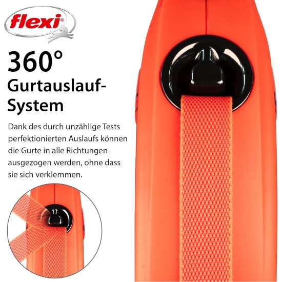 flexi Xtreme Retractable Lead – Tape Leash, Orange – S flexi Xtreme Retractable Lead – Tape Leash, Orange – S