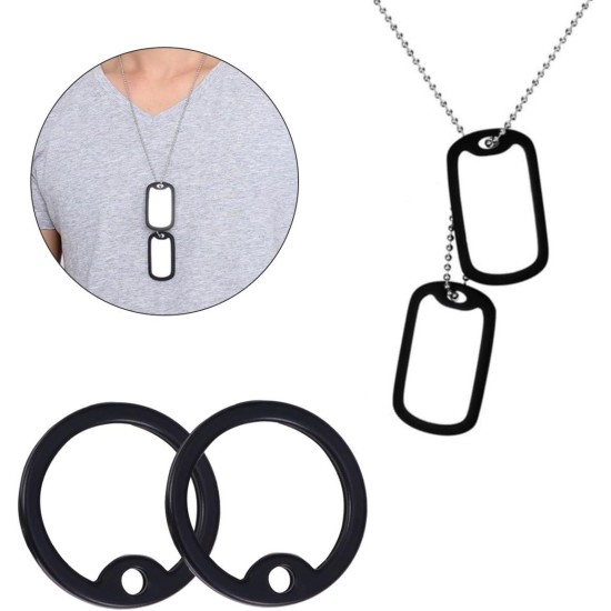 iplusmile Pack of 8 Dog Shield Covers Round Military Dog ID Tag Rubber for Military Dog Brand Silicone Dogtag Sound Player (Black) iplusmile Pack of 8 Dog Shield Covers Round Military Dog ID Tag Rubber for Military Dog Brand Silicone Dogtag Sound Player (Black)