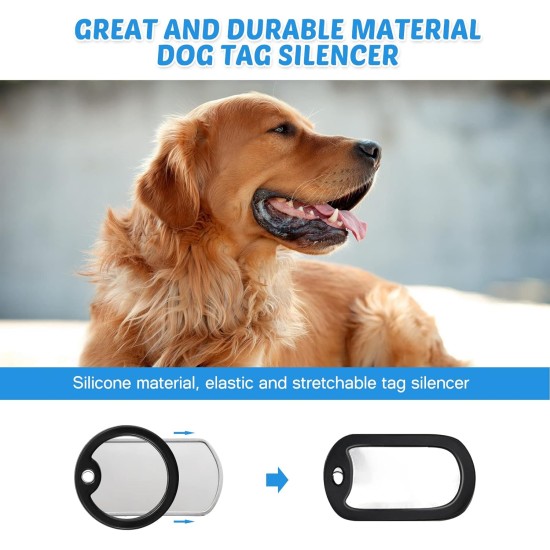 iplusmile Pack of 8 Dog Shield Covers Round Military Dog ID Tag Rubber for Military Dog Brand Silicone Dogtag Sound Player (Black) iplusmile Pack of 8 Dog Shield Covers Round Military Dog ID Tag Rubber for Military Dog Brand Silicone Dogtag Sound Player (Black)
