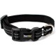lionto Durable Nylon Dog Collar, Extra Small, Soft Padded Collar for Dogs, 360° Reflective & Click Closure, Metal Ring & Adjustment by Continuous Slider, Beige