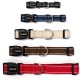 lionto Durable Nylon Dog Collar, Extra Small, Soft Padded Collar for Dogs, 360° Reflective & Click Closure, Metal Ring & Adjustment by Continuous Slider, Beige