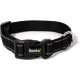 lionto Durable Nylon Dog Collar, Extra Small, Soft Padded Collar for Dogs, 360° Reflective & Click Closure, Metal Ring & Adjustment by Continuous Slider, Beige