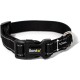 lionto Durable Nylon Dog Collar, Extra Small, Soft Padded Collar for Dogs, 360° Reflective & Click Closure, Metal Ring & Adjustment by Continuous Slider, Beige
