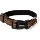 lionto Padded Dog Collar Nylon Reflective Waterproof Adjustable Size XS Brown