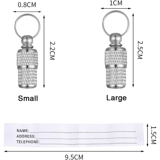 tiopeia Pack of 6 Address Tags for Dogs Cats ID Tag Dog Tag Animal Tag with Key Rings and Waterproof Pill Box for Cat Collar Dog Collar tiopeia Pack of 6 Address Tags for Dogs Cats ID Tag Dog Tag Animal Tag with Key Rings and Waterproof Pill Box for Cat Collar Dog Collar