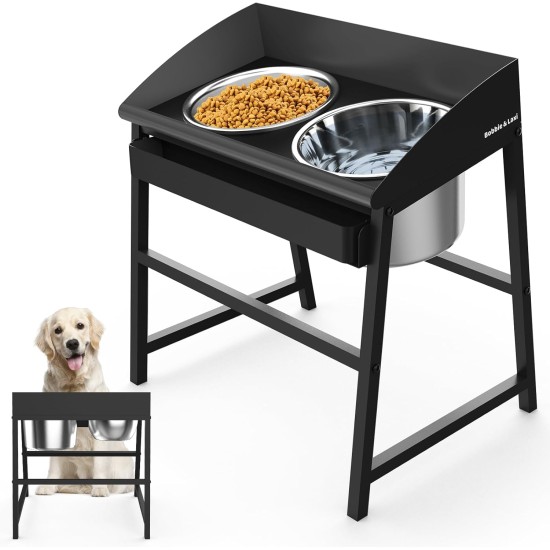 15" Lage Dog Bowls Elevated with Stand, 2-in-1 Full Metal Dog Food and Water Bowl Set for Large Breed, Raised Dog Bowl for Relief Joint Pressure, Easy Clean Stainless Steel Dog Bowl for Indoor Outdoor 15" Lage Dog Bowls Elevated with Stand, 2-in-1 Full Metal Dog Food and Water Bowl Set for Large Breed, Raised Dog Bowl for Relief Joint Pressure, Easy Clean Stainless Steel Dog Bowl for Indoor Outdoor