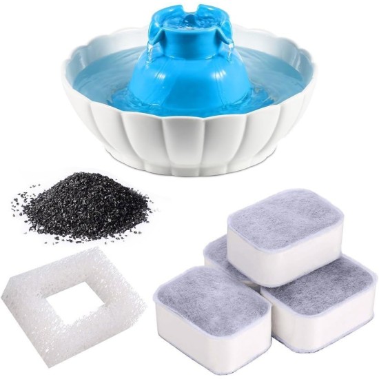 4 x Pet Dog Cat Replacement Fountain Filter, Pet Water Fountain Premium Cotton Activated Carbon Replacement Filter 4 x Pet Dog Cat Replacement Fountain Filter, Pet Water Fountain Premium Cotton Activated Carbon Replacement Filter