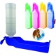 500ml Portable Dog Water Bottle / Collapsible Water Bottle for Dogs, Cats, Pets / Outdoor Activities - Mix of Colours (Green, Blue, Red, Pink) 500ml Portable Dog Water Bottle / Collapsible Water Bottle for Dogs, Cats, Pets / Outdoor Activities - Mix of Colours (Green, Blue, Red, Pink)