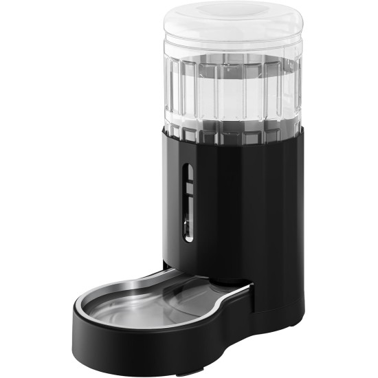 7L Stainless Steel Pet Water Dispenser, Large Capacity Gravity Pet Drinker, No Electricity & Ultra Silent Automatic Water Dispenser for Large Dogs/Multi-Cat Household, Black 7L Stainless Steel Pet Water Dispenser, Large Capacity Gravity Pet Drinker, No Electricity & Ultra Silent Automatic Water Dispenser for Large Dogs/Multi-Cat Household, Black