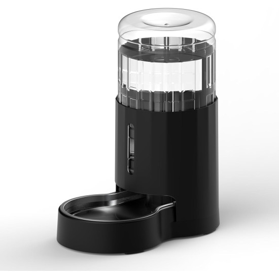 7L Stainless Steel Pet Water Dispenser, Large Capacity Gravity Pet Drinker, No Electricity & Ultra Silent Automatic Water Dispenser for Large Dogs/Multi-Cat Household, Black 7L Stainless Steel Pet Water Dispenser, Large Capacity Gravity Pet Drinker, No Electricity & Ultra Silent Automatic Water Dispenser for Large Dogs/Multi-Cat Household, Black
