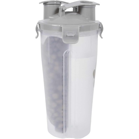 AN0016 Double Chamber Water and Dry Food Transport Bottle with Retractable Bowls, Adaptability and Comfort for All Animals AN0016 Double Chamber Water and Dry Food Transport Bottle with Retractable Bowls, Adaptability and Comfort for All Animals