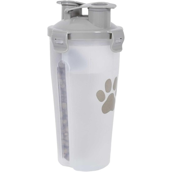 AN0016 Double Chamber Water and Dry Food Transport Bottle with Retractable Bowls, Adaptability and Comfort for All Animals AN0016 Double Chamber Water and Dry Food Transport Bottle with Retractable Bowls, Adaptability and Comfort for All Animals