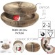 AN0016 Double Chamber Water and Dry Food Transport Bottle with Retractable Bowls, Adaptability and Comfort for All Animals AN0016 Double Chamber Water and Dry Food Transport Bottle with Retractable Bowls, Adaptability and Comfort for All Animals