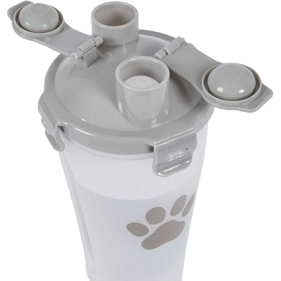 AN0016 Double Chamber Water and Dry Food Transport Bottle with Retractable Bowls, Adaptability and Comfort for All Animals AN0016 Double Chamber Water and Dry Food Transport Bottle with Retractable Bowls, Adaptability and Comfort for All Animals