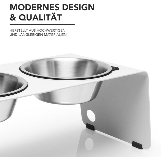 ARC Dog Bar Raised Feeding Station Stainless Steel and Steel (Grey, XL) ARC Dog Bar Raised Feeding Station Stainless Steel and Steel (Grey, XL)